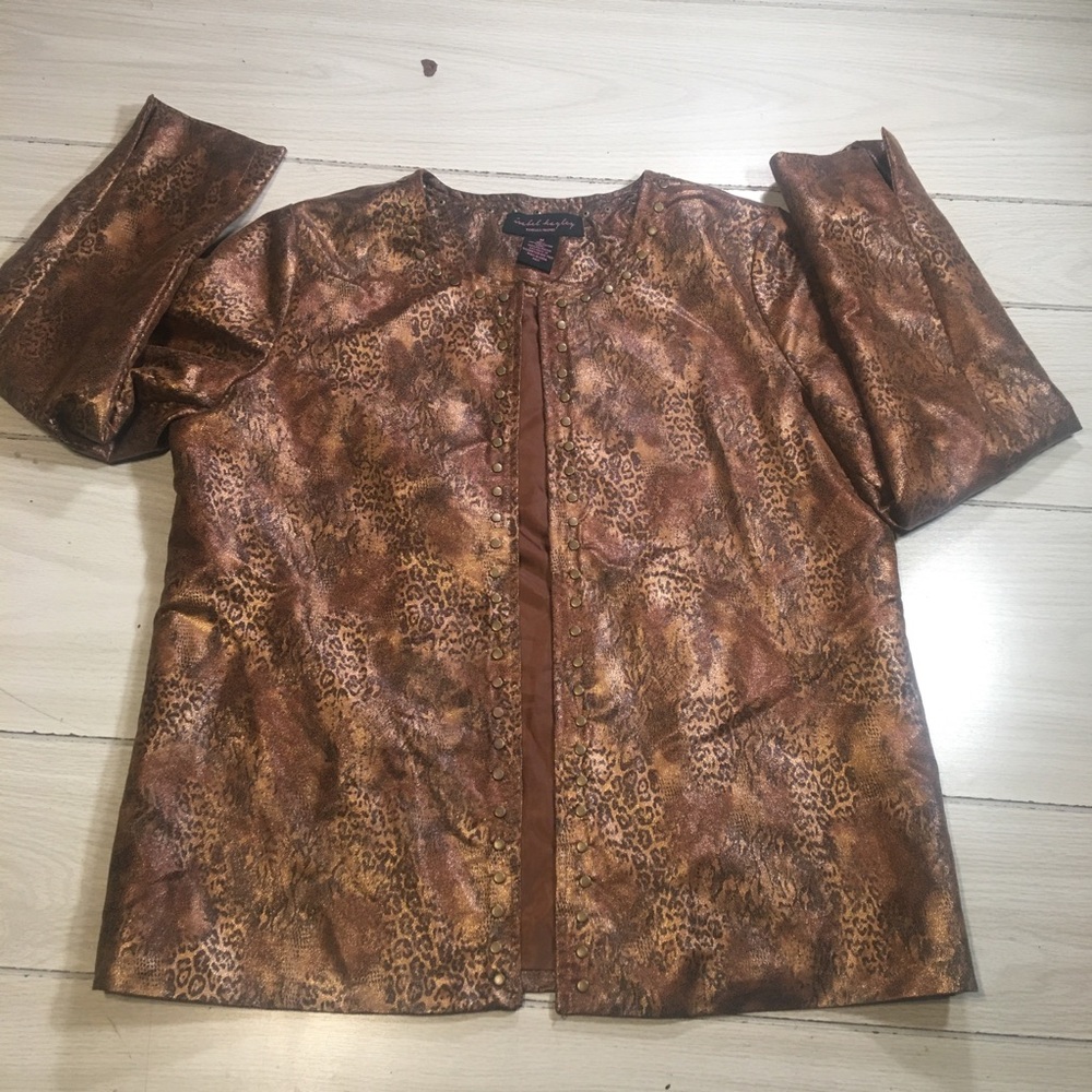 Isabel Hayley Women's Animal Print Jacket Blazer Sz Medium
